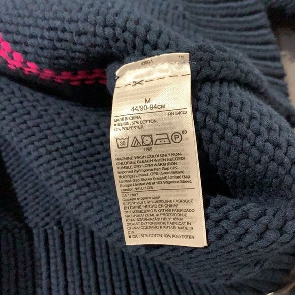 Banana Republic Striped Navy- pink Sweater - Picture 4 of 6